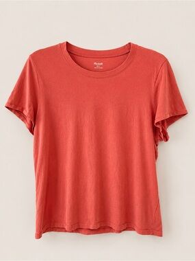 Madewell Whisper Cotton Coral Short Sleeve Tee Women’s L